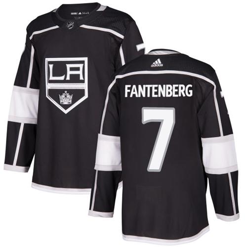 Adidas Kings #7 Oscar Fantenberg Black Home Authentic Stitched NHL Jersey